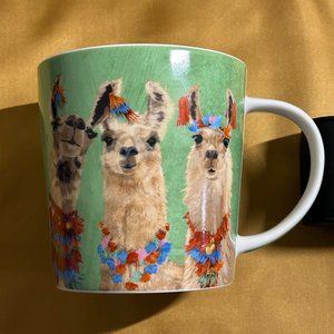 LLAMA Mug ALPACA COFFEE BOHO Style"Two Can Art"  PPD New Bone China